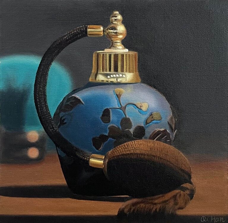 Perfume Bottle Oil Painting by Qi Han