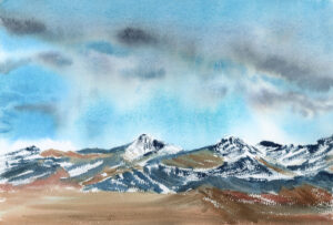 Skyfall watercolor by Qi Han