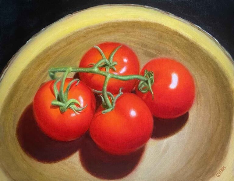 Fresh tomato oil painting by Qi Han