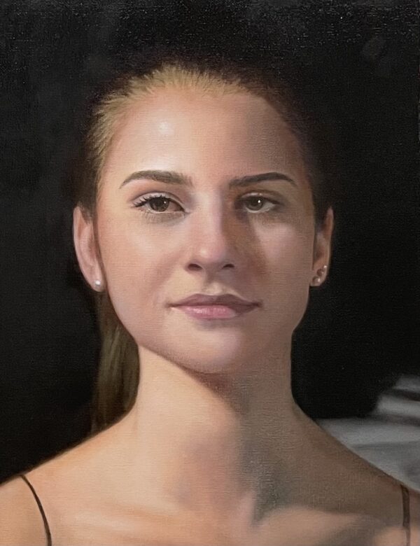 Jenna's oil portrait by Qi Han