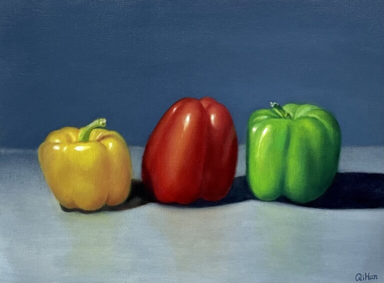 Bell pepper oil painting by Qi Han