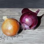 Dancing in hues onion oil painting by Qi