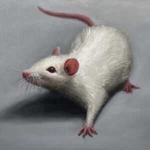 Mouse oil painting by Qi Han