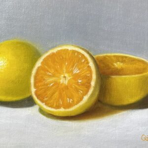 qi han orange lemon oil painting