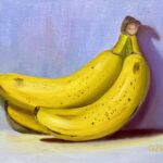 qi han oil painting bananas 6x8
