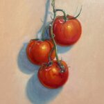 qi han oil painting suspended tomatoes 9x12