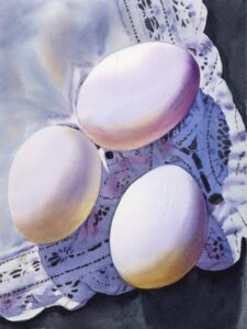 qi han watercolor colored eggs