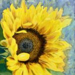 qi han sunflower oil painitng sized 9x12